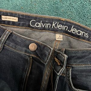 Calvin Klein skinny jeans distressed